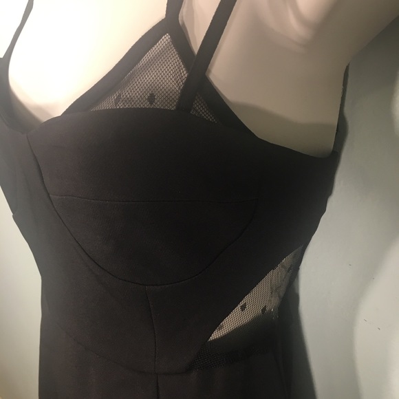 Sexy Fishnet Little Black Dress Charlotte Russe - Picture 2 of 8